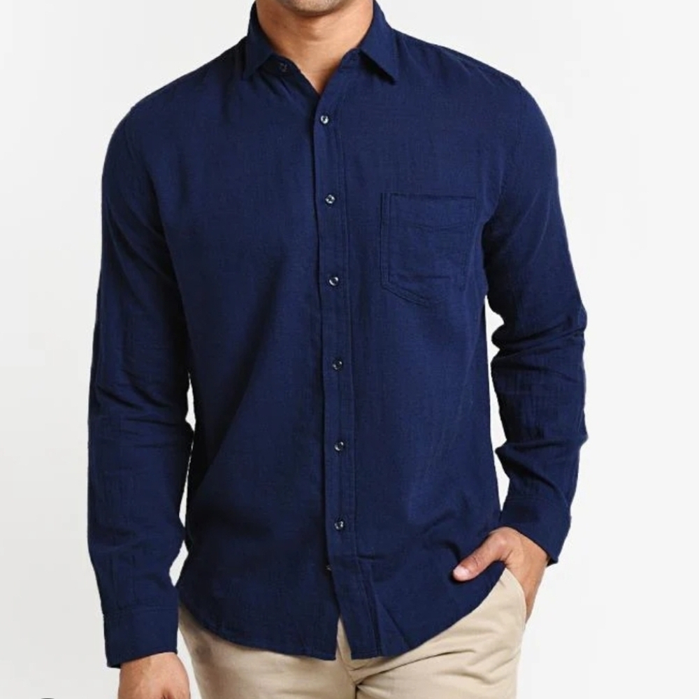 RAILS Wyatt Indigo Blue Mens Button-Down Shirt